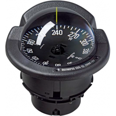 Plastimo Olympic 135 Open Sail and Powerboat - Flush Mount Black Compass - 130mm Apparent Dia. - Black Card - Optional Binacle Mount (RWB8090)
