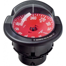 Plastimo Olympic 135 Open Sail and Powerboat - Flush Mount Black Compass - 130mm Apparent Dia. - Red Card - Optional Binacle Mount (RWB8091)