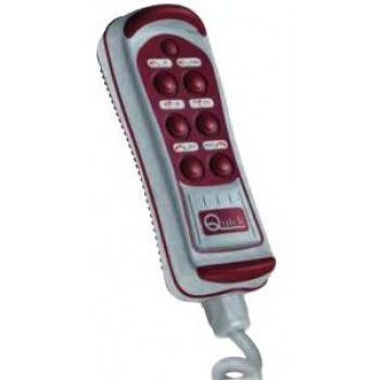 Quick Hand Held Wired Remote Control - 6 Button - Incl. Plug, Socket and 3.5m Coiled Cable - 12V or 24V - HRC 1006 (FPHRC1006000C00)