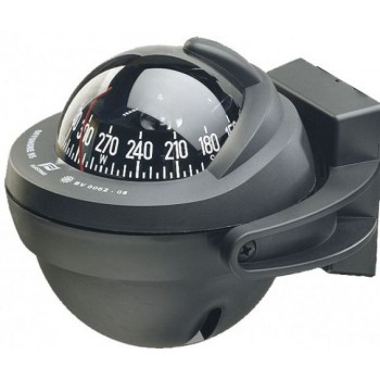 Plastimo Offshore 95 Powerboat - Bracket Mount Black Compass - 81mm Apparent Dia - Black Conical Card - Mount Horizontal or Vertical Surface (RWB8028)
