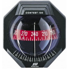 Plastimo Contest 130 Sailboat Compass - Black with Red Card - 127mm Apparent Dia. - Bulkhead Mount - Incl. Inclinometer and 12V Lighting (RWB8070)