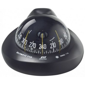 Plastimo Olympic 115 Sailboat Compass - Flush Mount Black Compass - 101mm Apparent Dia. - Black Conical Card (RWB8101)