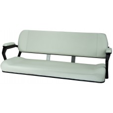 Reelax BENCH TRIPLE Seat WHITE / BLACK Trim - 1300mm Wide with Arms (RX14500)