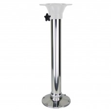 Reelax Stainless Steel Pedestal Post and Base Mount 750mm - Incl WHITE Powder Coated Marine Grade Alloy Swivel Top (RX22500)