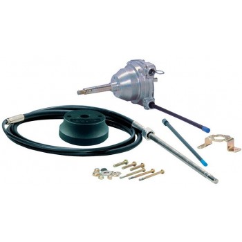 Seastar Steering Kit - NFB Safe T II - No Feed Back - 3 Turn  Includes Helm, Bezel and 6.71m (22 Ft) Cable (280022)