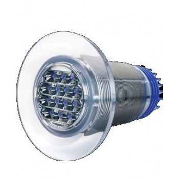 Aqualuma 18 Tri-Series Gen 4 LED Underwater Light - BLUE/WHITE - Thru-Hull (AQL18BWG4)