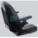 Shockwave Seat Corbin2 Storm - White with folding armrests and storage pocket (183057)