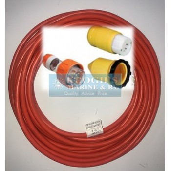 Shore Power Lead - 240 Volt AC - 32 Amp SINGLE PHASE x 20 Meter - Heavy Duty Marine Quality Tinned Cable (SUR SPL32A4)
