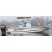 Fishmaster PRO Folding T-Top White - Universal Fit on Centre Consol or RIB's - Suits Boats 17-25ft Range  - Feet Adjustable 61-127cm Wide - 5 Years Warranty (194636)