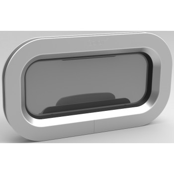 Goiot Opal Opening Portlight - Size T00 - 303 x 156mm Cut-Out - Gray Acrylic (116409)