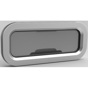 Goiot Opal Opening Portlight - Size T03 - 429 x 171mm Cut-Out - Gray Acrylic (117997)