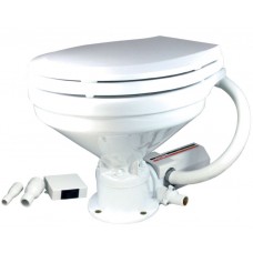 TMC Electric Marine Toilet - 24 Volt 10 Amp - Large Bowl Toilet - Simple Push Button Operation (RWB2325)