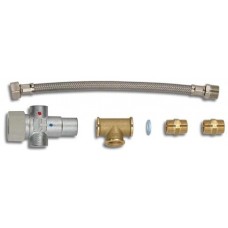 Quick Thermostatic Mixing Valve KIT - Suits Quick B3, BX and BXS Series Hot Water Heaters - Includes Flexible Braided Steel Hose, Mixing Valve and Cross Fitting (FLKMT0000000A00)