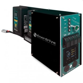 Enerdrive TRAVELLER-03 Power System - ePOWER 40A DC2DC+, ePOWER 40A AC Charger - Simarine LCD Battery WIFI - Water-Fuel Tank Module - Individual Load Module - 4 x C/Breakers, 4 x Switches & 2 x DUAL USB Outlets (K-Traveller-03)