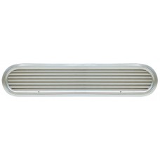 VETUS Louvred Air Suction Vent ASV 40 - Polished Anodised Aluminium Frame with Alluminium Grilles - 450 x 130mm Overall (ASV040A)