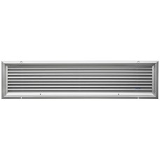 VETUS  Louvred Air Suction Vent ASVREC 50 - Rectangular -  Polished Anodised Aluminium Frame and Naturally Anodised Grilles - 490 x 146mm Overall Dimension (ASVREC50)