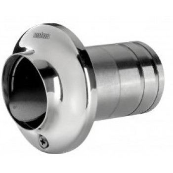 Vetus Transom Exhaust Outlet 90mm - Polished 316 Stainless Steel - Incl. SS Check Valve (TRC90SV)