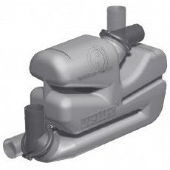 Vetus Plastic Waterlock LSG60 - Rotating 60mm Inlet and Outlet - 17L Capacity with Non-Return Valve - Suits Long Exhaust Hose (LSG60)