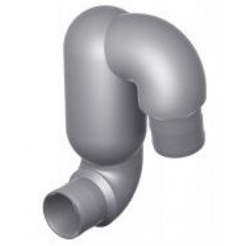 Vetus Plastic Gooseneck LT7575 - Fixed 75mm Inlet - Prevents the Exhaust System from Backfilling (LT7575)