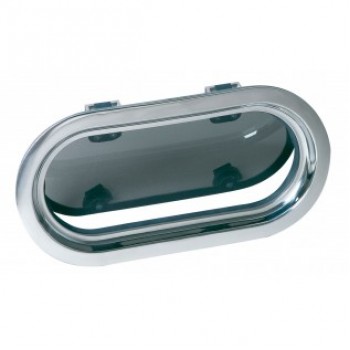 Vetus 316 Stainless Steel Opening  Porthole -  366 x 177mm Cut Out - Suitable for Panel Thickness from 8-18mm - CE A1 (PMS24A1)