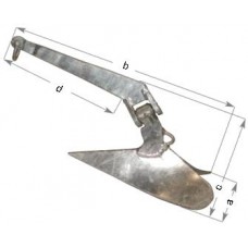 Galvanised Plough Anchor 15lb Suits Most Boats to 7m (146154)