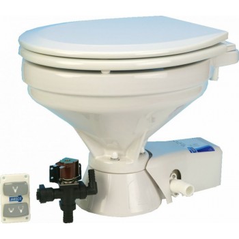 Jabsco Quiet-Flush Toilet - Freshwater Flush - 12 Volt - Standard Compact Bowl (J10-121)