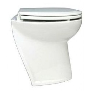 Jabsco Deluxe Silent Flush Electric Toilet - 12V - Compact Height - Slanted Back - Fresh Water Flush (J10-140)