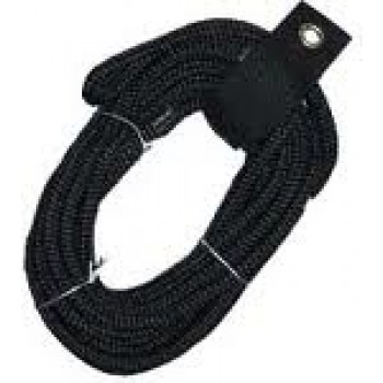 Black Nylon Dock Line 10mm x 10m - High Quality Plaited Double Braid Nylon Rope - Pre-Spliced Eye (RWB6955)