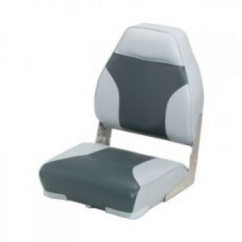 High Back Fold Down Padded Seat - Grey and Charcoal (181192)