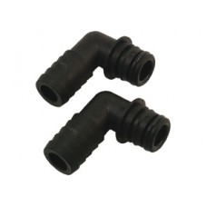 Jabsco Snap-In Ports - 19mm Plug-in with 20mm Hose Barb 90 Deg Elbow Port (Sold in Pairs) 30642-1000 (J25-144)