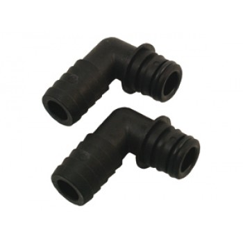 Jabsco Snap-In Ports - 19mm Plug-in with 20mm Hose Barb 90 Deg Elbow Port (Sold in Pairs) 30642-1000 (J25-144)
