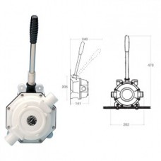 Whale Manual Toilet Waste Pump - Also Suitable For  Pumping the Bilge or Diesel - 56LPM - Suits 38mm Hose (131019)