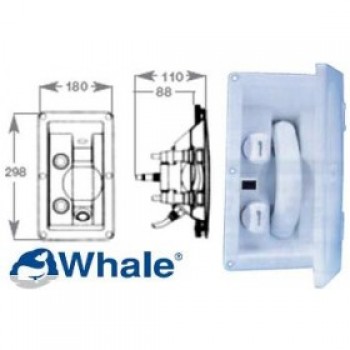 Whale Recessed Mixer Tap Swim - N - Rinse With Retractable Hose But No Cover - Suits Hot and Cold Water (134112)