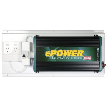 Enerdrive ePower 2000W 12V RCD Inverter Kit - True Sine-wave Inverter 12V DC to 240v AC with GPO and RCD (RCD-GPO-EP2000W)