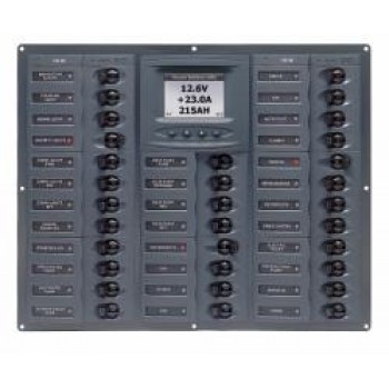 BEP Marinco Millennium 32 Circuit Breaker DC Panel - Horizontal with Digital Meter (113210 - SUR M32-DCSM)