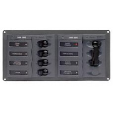BEP Marinco Contour AC Mains Panel with Manual Changeover Switch and 4 AC Circuit Breakers (113220 - SUR 900-AC1)